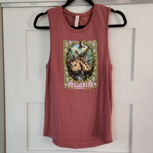 Bella Canvas Pink Graphic Telluride Bluegrass Festival Tank Size Small